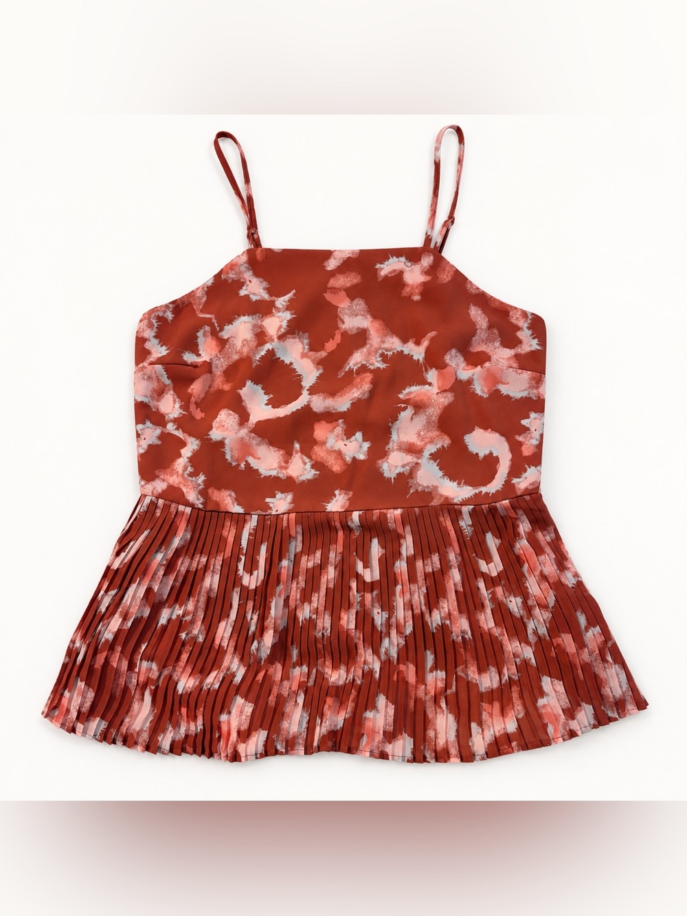Nine West Peplum Pleated Cami Medium
